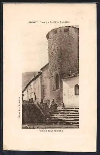 AK Annot /B.-A., Vieille Tour romane