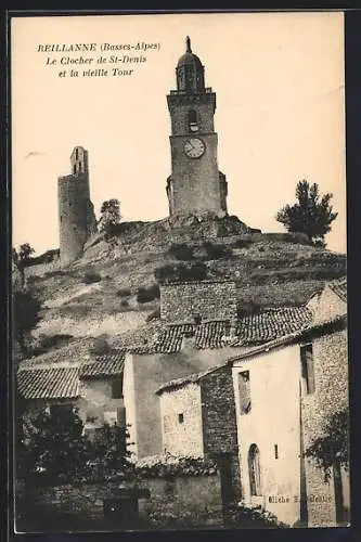 AK Reillanne /B.-A., Le Clocher de St-Denis et la vieille Tour