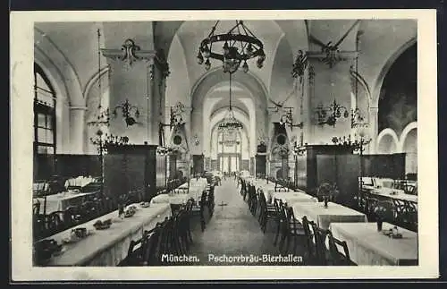 AK München, Gasthaus Pschorrbräu-Bierhallen, Innenansicht