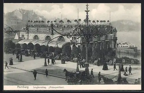 AK Hamburg-Neustadt, Jungfernstieg, Alsterpavillon