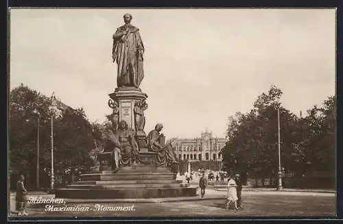 AK München, Maximilian-Monument