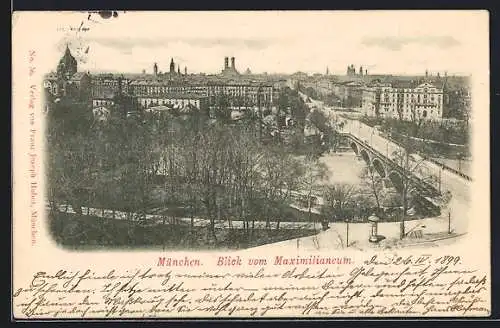 AK München, Blick vom Maximilianeum