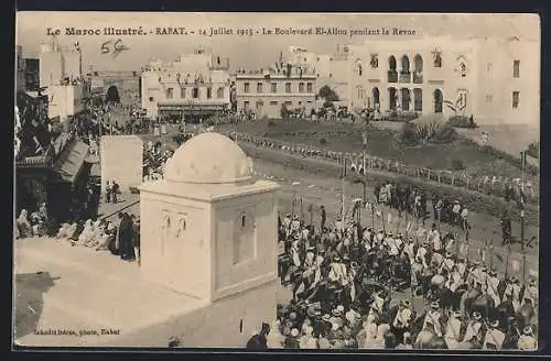 AK Rabat, Le Boulevard El-Allon pendant la Revue