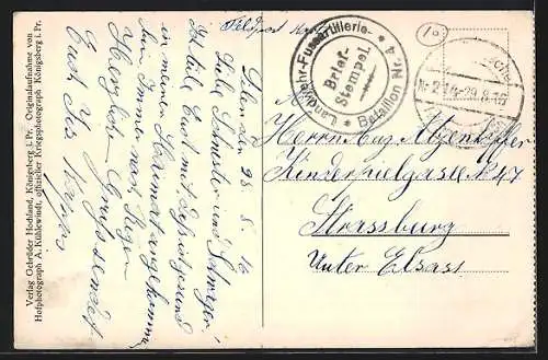 AK Mitau, Poststrasse mit Lazarett und Postgebäude