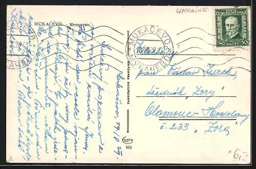 AK Mukacevo, Schloss an der Latorica