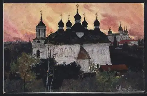 Künstler-AK Kiew, Eglise du Saveur