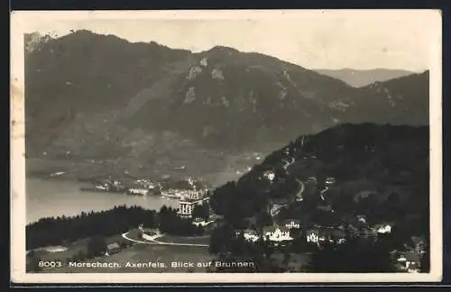 AK Morschach, Axenfels, Blick auf Brunnen