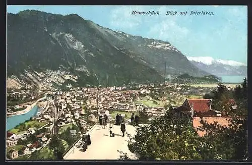 AK Interlaken, Blick von der Heimwehfluh