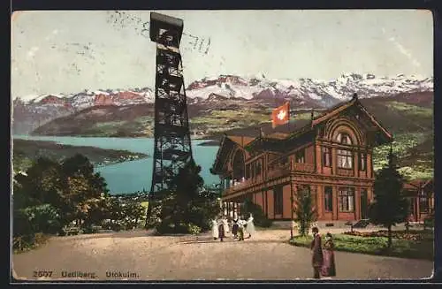 AK Uetliberg, Blick auf das Hotel Uto-Kulm