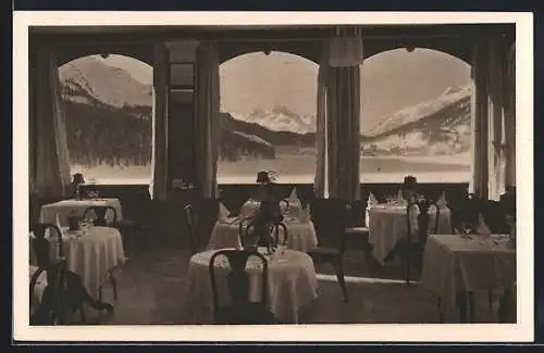 AK St. Moritz, Restaurant Waldhaus G. Rocco, Innenansicht