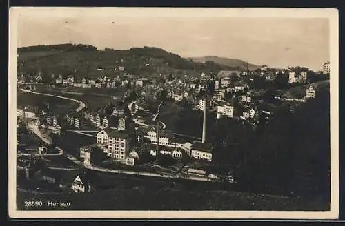 AK Herisau, Teilansicht mit Strassenpartie