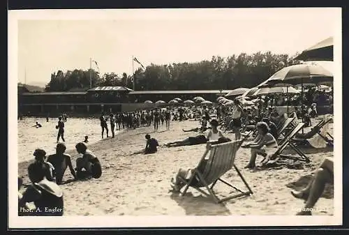 AK Lugano, Strandpartie mit Cafe Lido