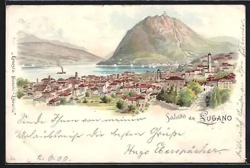 Lithographie Lugano, Gesamtansicht