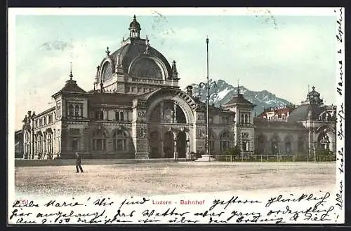 AK Luzern, Partie am Bahnhof