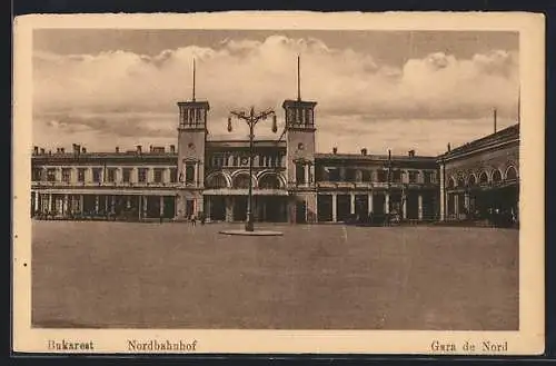 AK Bukarest, Blick auf den Nordbahnhof