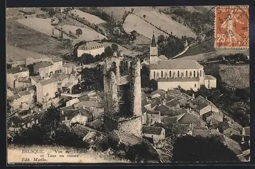 AK Brusque, Vue sur l`Eglise et Tour en ruines