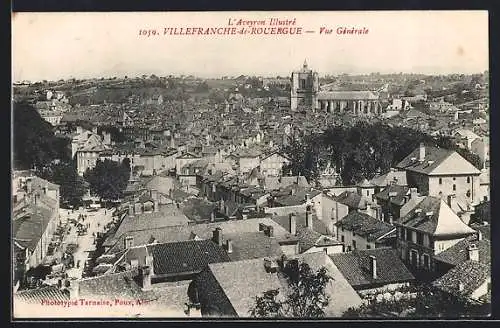 AK Villefranche-de-Rouergue, vue générale