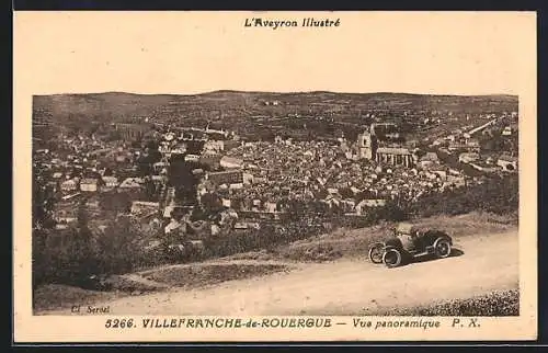 AK Villefranche-de-Rouergue /Aveyron, Vue panoramique