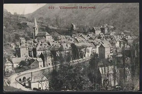 AK Villecomtal /Aveyron, Panorama