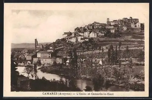 AK Camares /Aveyron, L`Usine et Camarés-le-Haut