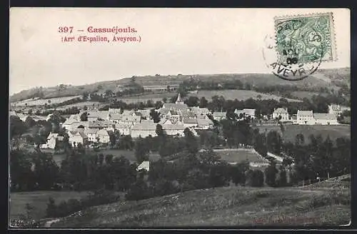 AK Cassuéjouls /Aveyron, Panorama