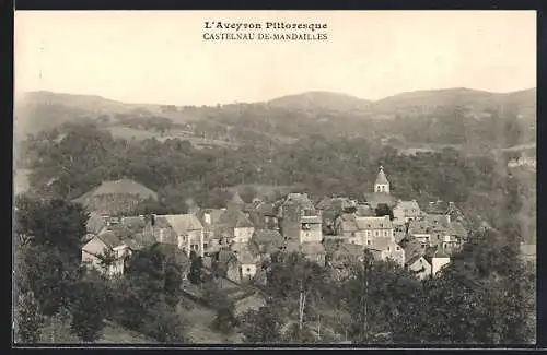 AK Castelnau-de-Mandailles /Aveyron, Panorama