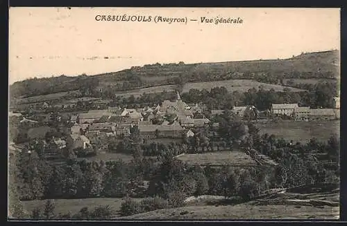 AK Cassuéjouls /Aveyron, Vue générale