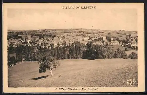 AK Cruéjouls /Aveyron, Vue Générale