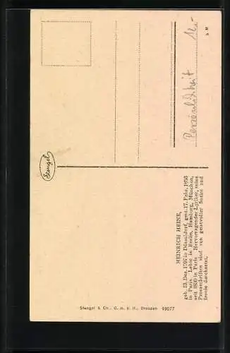 AK Lyriker Heinrich Heine