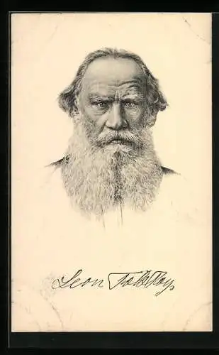 AK Russischer Schriftsteller Graf Leo Tolstoi