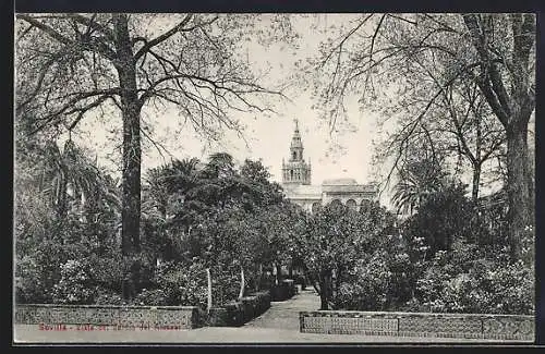 AK Sevilla, Vista del Jardin del Alcazar