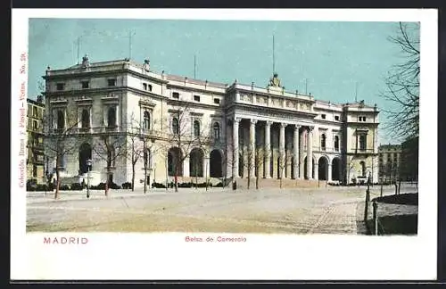 AK Madrid, Bolsa de Comercio um 1900