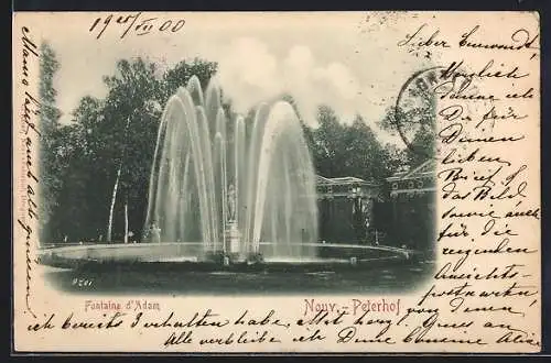 AK Nouv.-Peterhof, Fontaine d`Adam