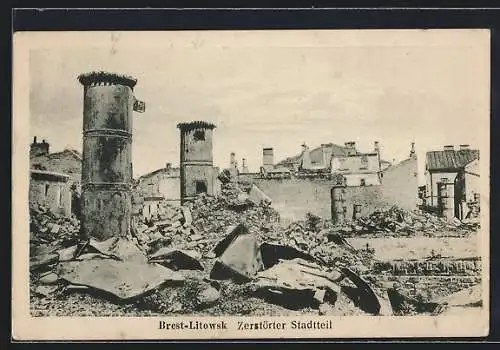 AK Brest-Litowsk, Zerstörter Stadtteil