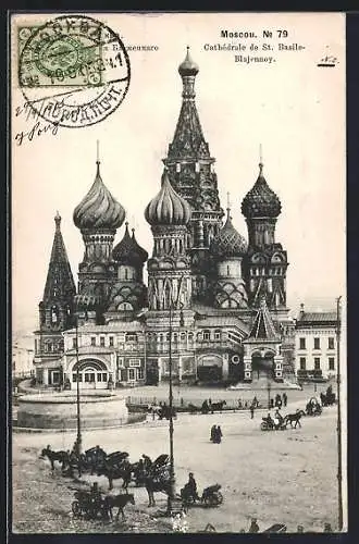 AK Moskau / Moscou, Cathédrale de St. Basile-Blajennoy