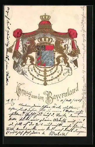 AK Wappen des Königreichs Bayern