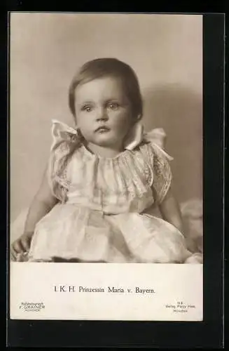 AK Prinzessin Maria von Bayern