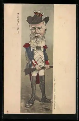 Künstler-AK sign. E. Muller: Französischer Politiker M. Denys-Cochin in Uniform