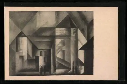 Künstler-AK sign. Lyonel Feininger: Vollersroda III