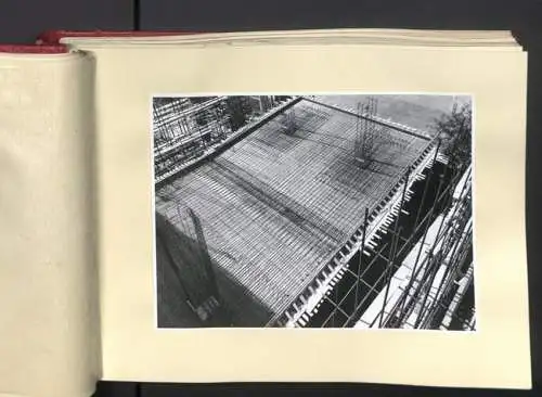 Fotoalbum mit 73 Fotografien, Ansicht Wien, Ernst-Happel-Stadion /Praterstadion, Ausbau 1956-1959, Baumeister