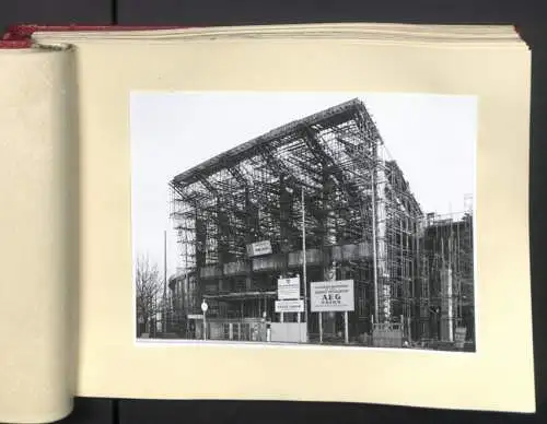 Fotoalbum mit 73 Fotografien, Ansicht Wien, Ernst-Happel-Stadion /Praterstadion, Ausbau 1956-1959, Baumeister