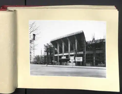 Fotoalbum mit 73 Fotografien, Ansicht Wien, Ernst-Happel-Stadion /Praterstadion, Ausbau 1956-1959, Baumeister