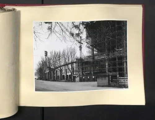 Fotoalbum mit 73 Fotografien, Ansicht Wien, Ernst-Happel-Stadion /Praterstadion, Ausbau 1956-1959, Baumeister