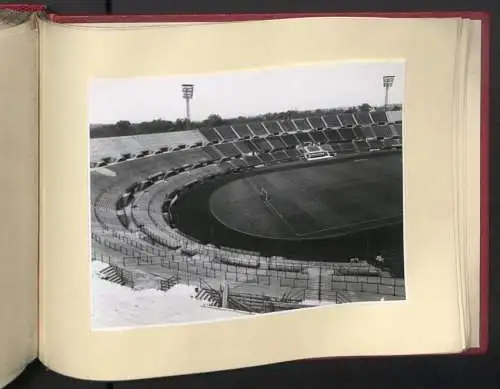 Fotoalbum mit 73 Fotografien, Ansicht Wien, Ernst-Happel-Stadion /Praterstadion, Ausbau 1956-1959, Baumeister