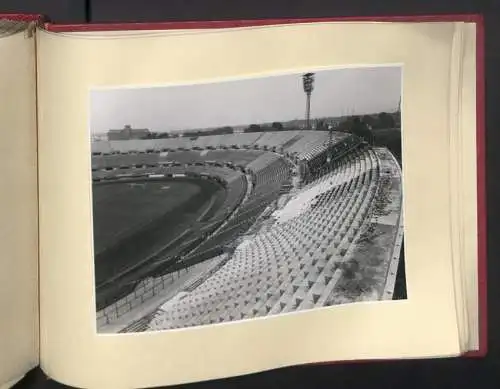 Fotoalbum mit 73 Fotografien, Ansicht Wien, Ernst-Happel-Stadion /Praterstadion, Ausbau 1956-1959, Baumeister