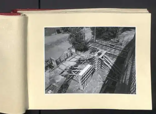 Fotoalbum mit 73 Fotografien, Ansicht Wien, Ernst-Happel-Stadion /Praterstadion, Ausbau 1956-1959, Baumeister