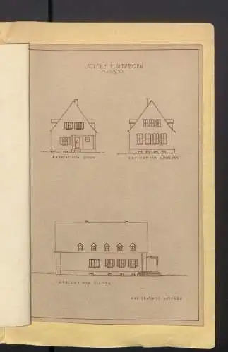 Fotoalbum mit 12 Fotografien, Ansicht Maitzborn, Volksschule Maitzborn, Lehrerwohnung, samt Grundriss der Schule 1938-39