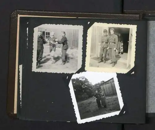 Fotoalbum mit 33 Fotografien, KVP Grenzregiment 36, Berlin-Rummelsburg, Kasernierte Volkspolizei, Uniform, 1955