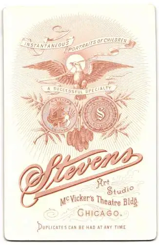 Fotografie Stevens, Chicago, McVicker`s Theatre Bldg, Porträt einer jungen Frau