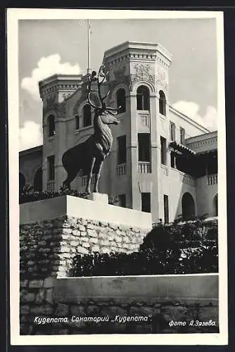 AK Sotschi, Sanatorium mit Hirschstatue